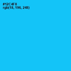 #12C4F8 - Bright Turquoise Color Image