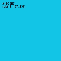 #12C5E7 - Robin's Egg Blue Color Image