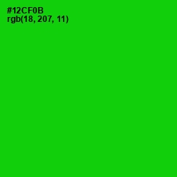 #12CF0B - Green Color Image