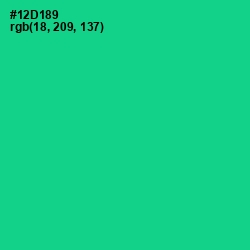 #12D189 - Caribbean Green Color Image