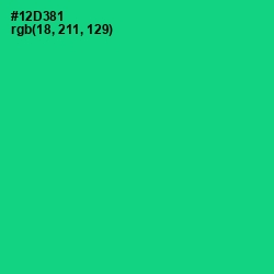 #12D381 - Caribbean Green Color Image