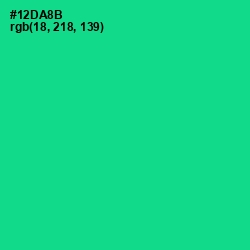 #12DA8B - Caribbean Green Color Image