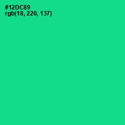 #12DC89 - Caribbean Green Color Image