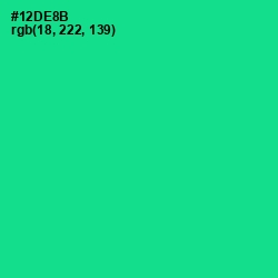 #12DE8B - Caribbean Green Color Image