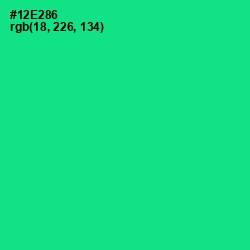 #12E286 - Caribbean Green Color Image