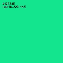 #12E58E - Caribbean Green Color Image