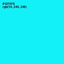 #12F0F8 - Cyan / Aqua Color Image