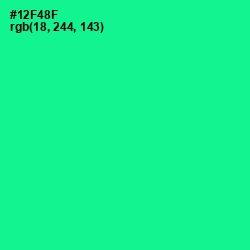 #12F48F - Caribbean Green Color Image