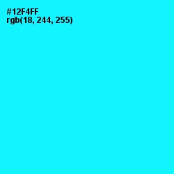 #12F4FF - Cyan / Aqua Color Image