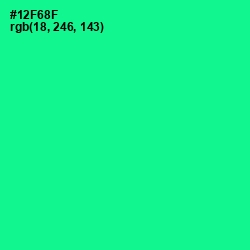 #12F68F - Caribbean Green Color Image