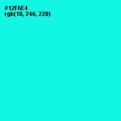 #12F6E4 - Cyan / Aqua Color Image
