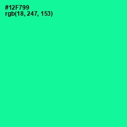 #12F799 - Caribbean Green Color Image