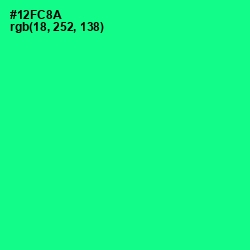 #12FC8A - Caribbean Green Color Image