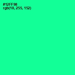 #12FF98 - Caribbean Green Color Image