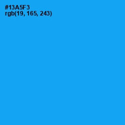 #13A5F3 - Dodger Blue Color Image