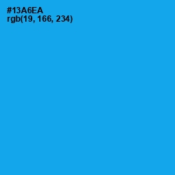 #13A6EA - Cerulean Color Image