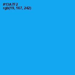 #13A7F2 - Dodger Blue Color Image