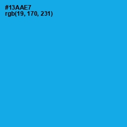 #13AAE7 - Cerulean Color Image