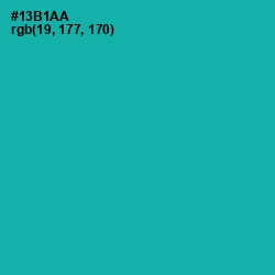 #13B1AA - Eastern Blue Color Image
