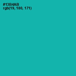 #13B4AB - Eastern Blue Color Image