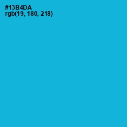 #13B4DA - Cerulean Color Image