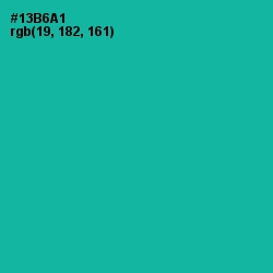 #13B6A1 - Persian Green Color Image