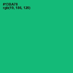 #13BA78 - Jade Color Image