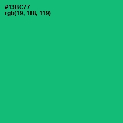 #13BC77 - Jade Color Image