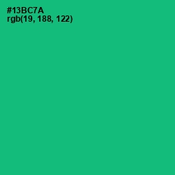 #13BC7A - Jade Color Image