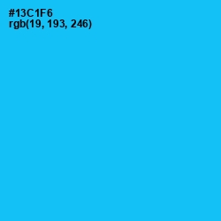 #13C1F6 - Bright Turquoise Color Image