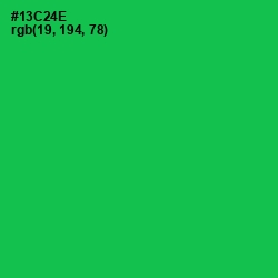 #13C24E - Malachite Color Image