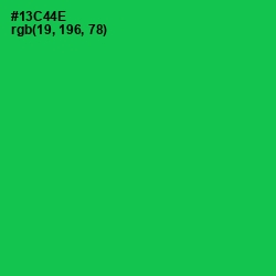 #13C44E - Malachite Color Image