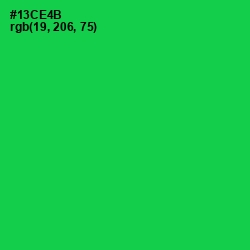 #13CE4B - Malachite Color Image