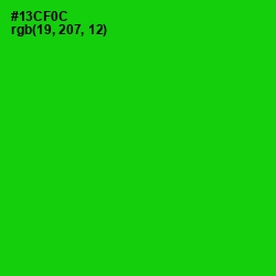 #13CF0C - Green Color Image