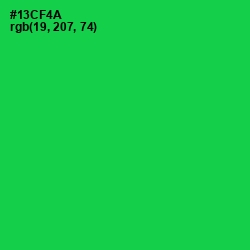 #13CF4A - Malachite Color Image