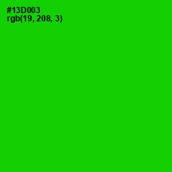 #13D003 - Green Color Image