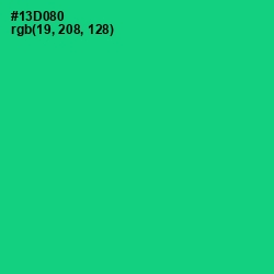 #13D080 - Caribbean Green Color Image