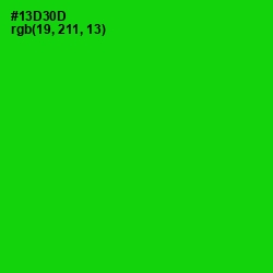 #13D30D - Green Color Image