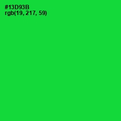 #13D93B - Green Color Image