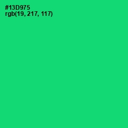 #13D975 - Malachite Color Image