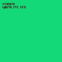 #13D979 - Malachite Color Image