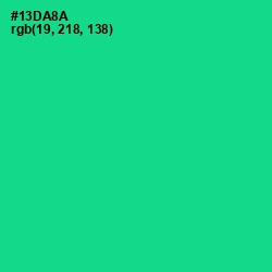 #13DA8A - Caribbean Green Color Image