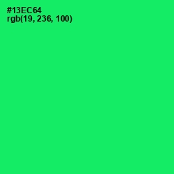 #13EC64 - Spring Green Color Image