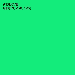 #13EC7B - Spring Green Color Image