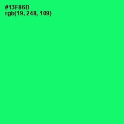 #13F86D - Spring Green Color Image