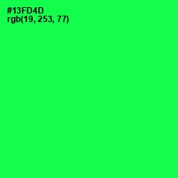 #13FD4D - Malachite Color Image