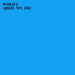 #14A1F2 - Dodger Blue Color Image