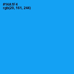 #14A1F4 - Dodger Blue Color Image