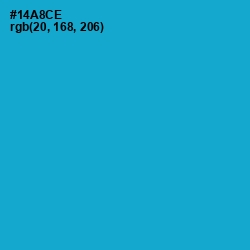 #14A8CE - Cerulean Color Image