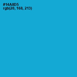 #14A8D5 - Cerulean Color Image